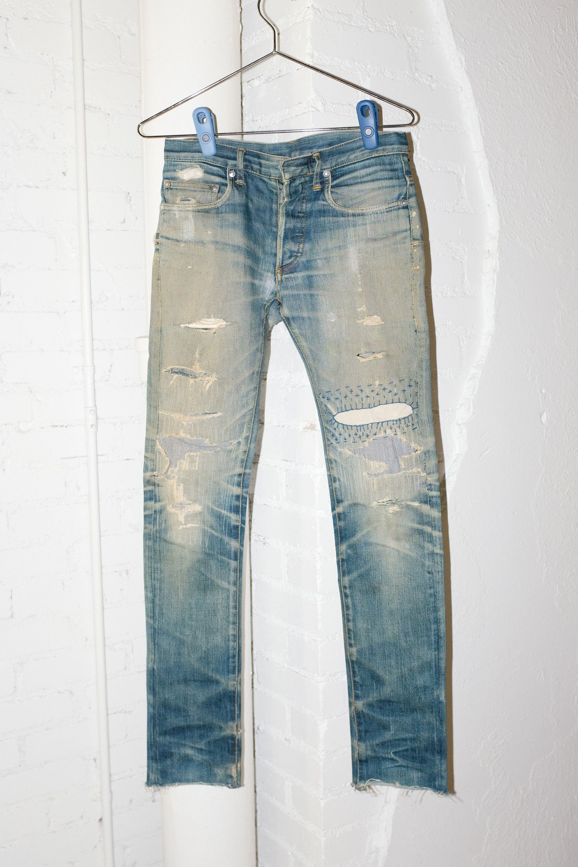 Dior Dior Homme MIJ Jeans Thrashed Repaired Hedi Slimane Size US 26 / EU 42 - 1 Thumbnail