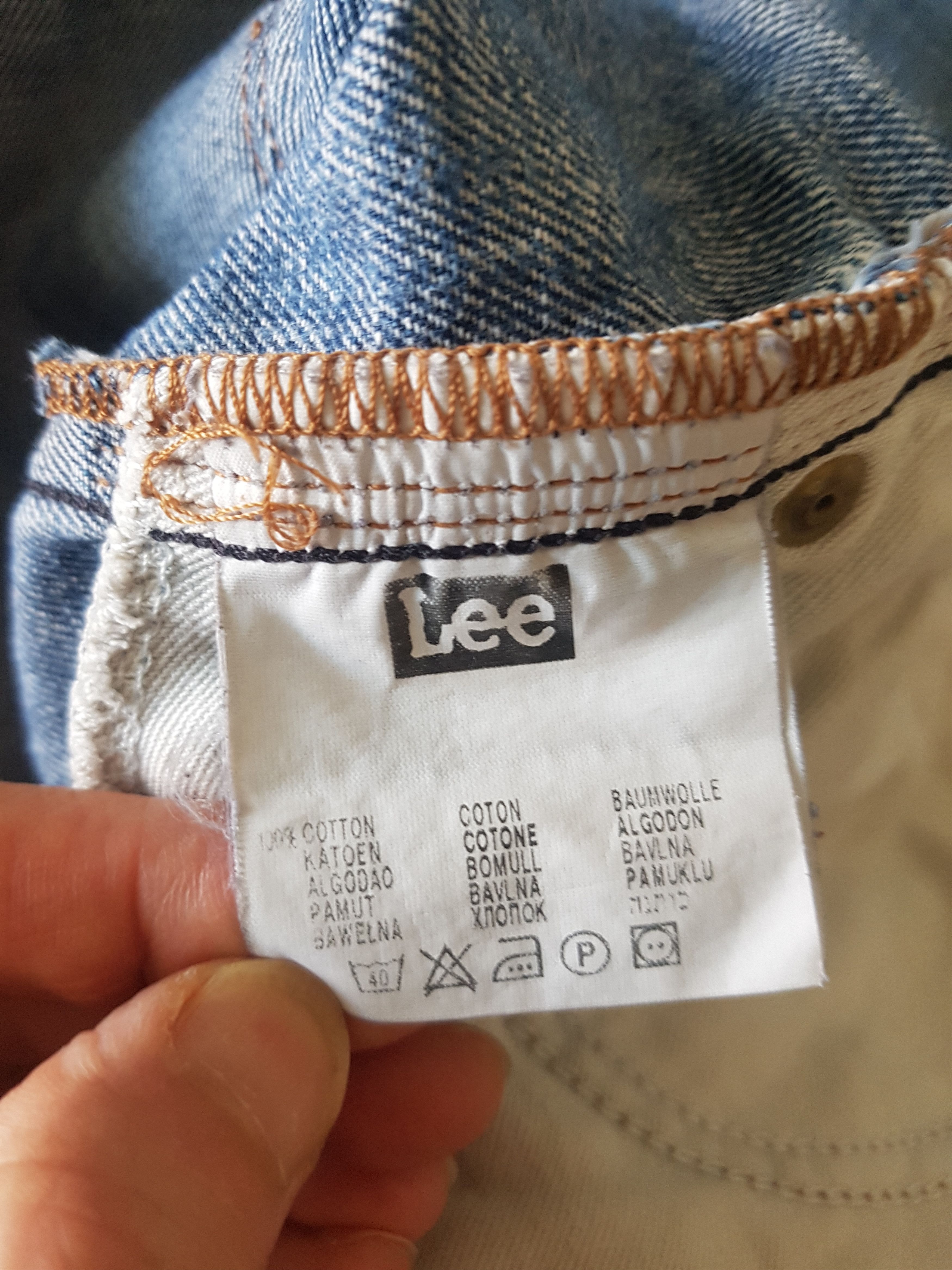 Lee Gold Label 101B Cinch Back Half Selvedge Cowboy Jeans Buckle Size US 32 / EU 48 - 9 Thumbnail