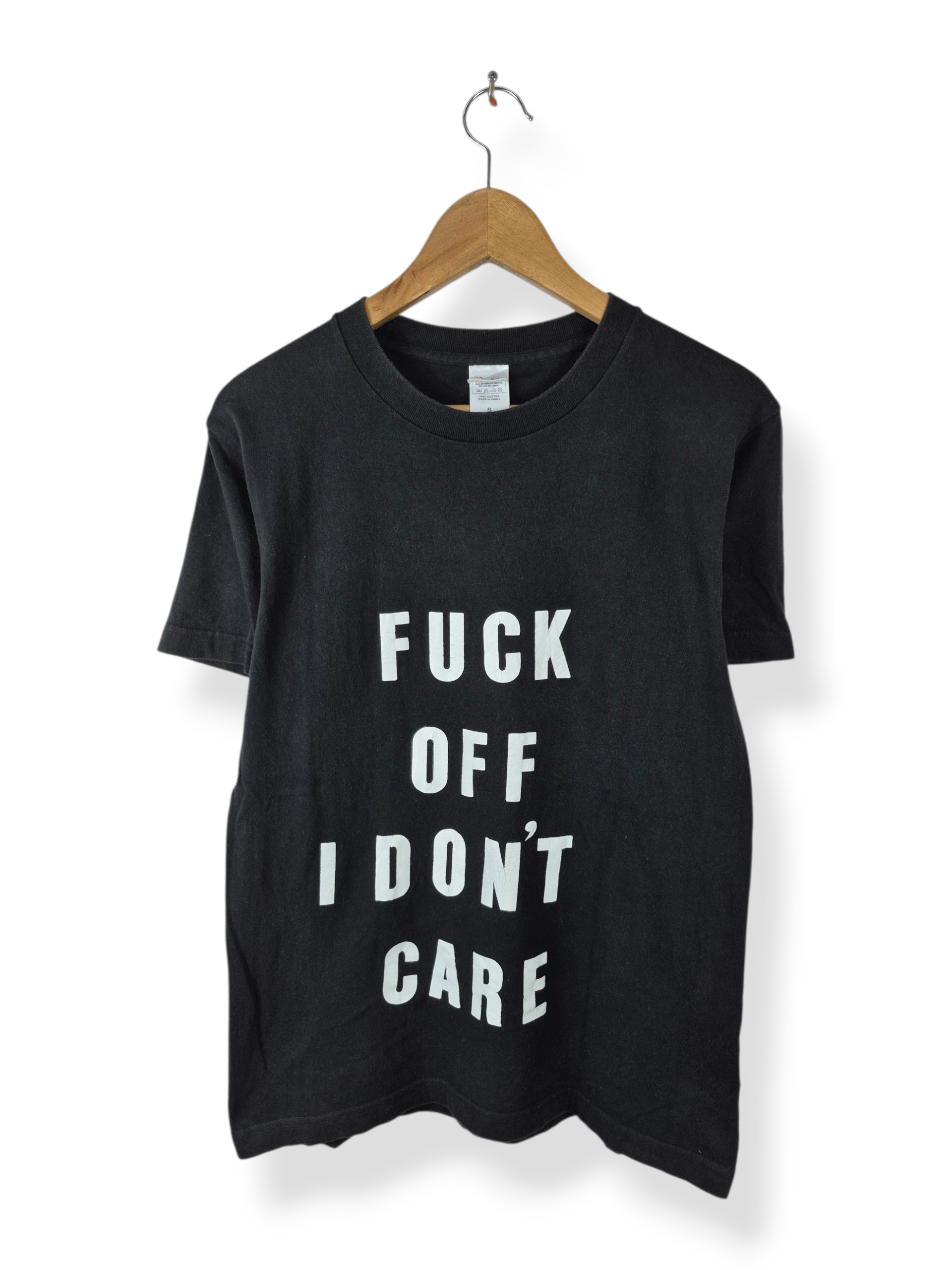 Vintage 🔥 Fuck Off I Dont Care Explicit Words Parody Tee Size US S / EU 44-46 / 1 - 1 Thumbnail