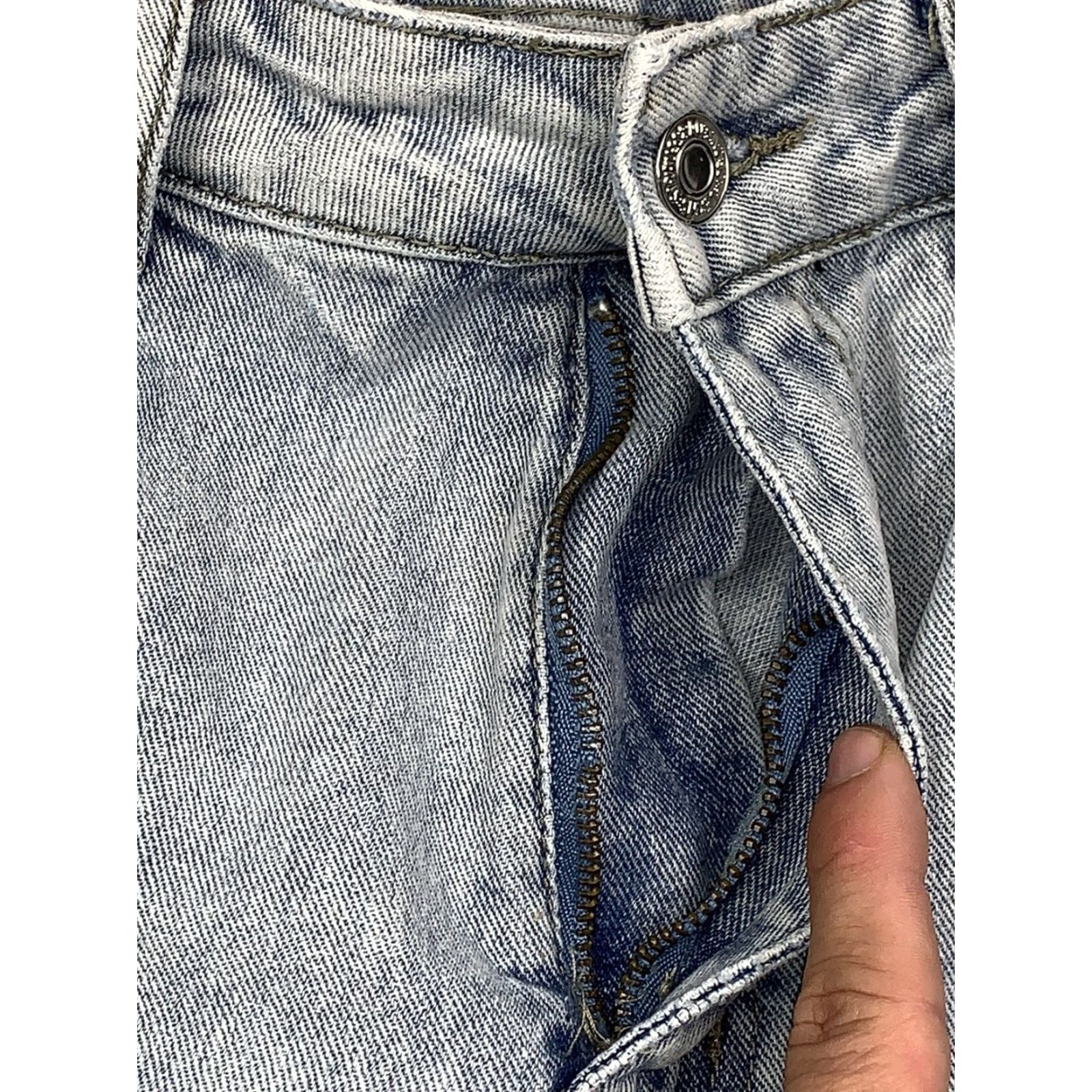 Shein Shein Mom Jeans Hi Rise Denim Cargo Jean Pants Size 4 Blue Size 27" / US 4 / IT 40 - 6 Thumbnail