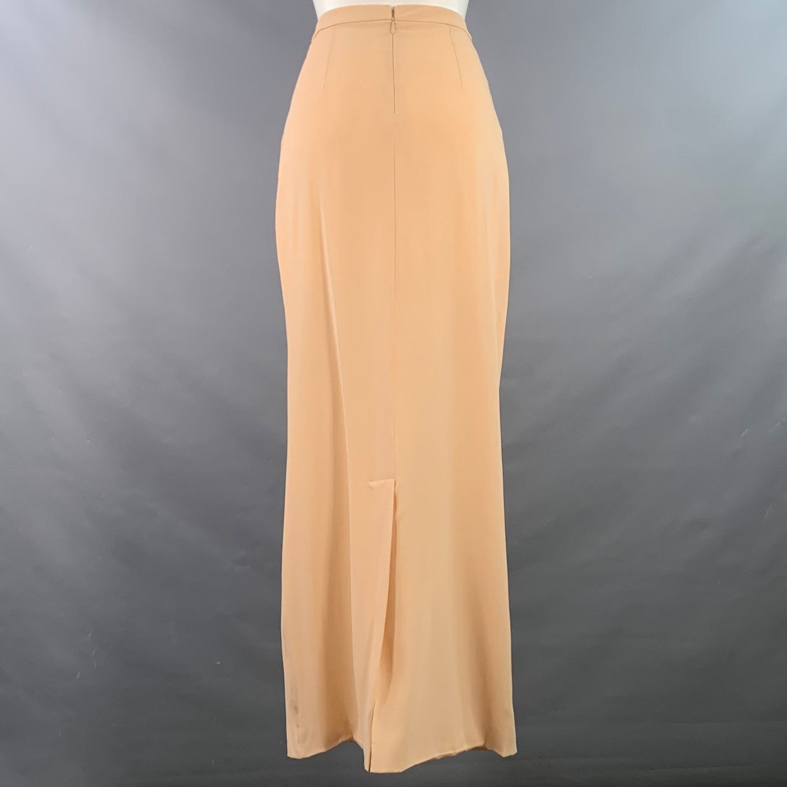 Dolce & Gabbana SS23 1997-98 Re-issue 6 Beige Silk Blend Pencil Long Skirt Size 28" / US 6 / IT 42 - 4 Thumbnail