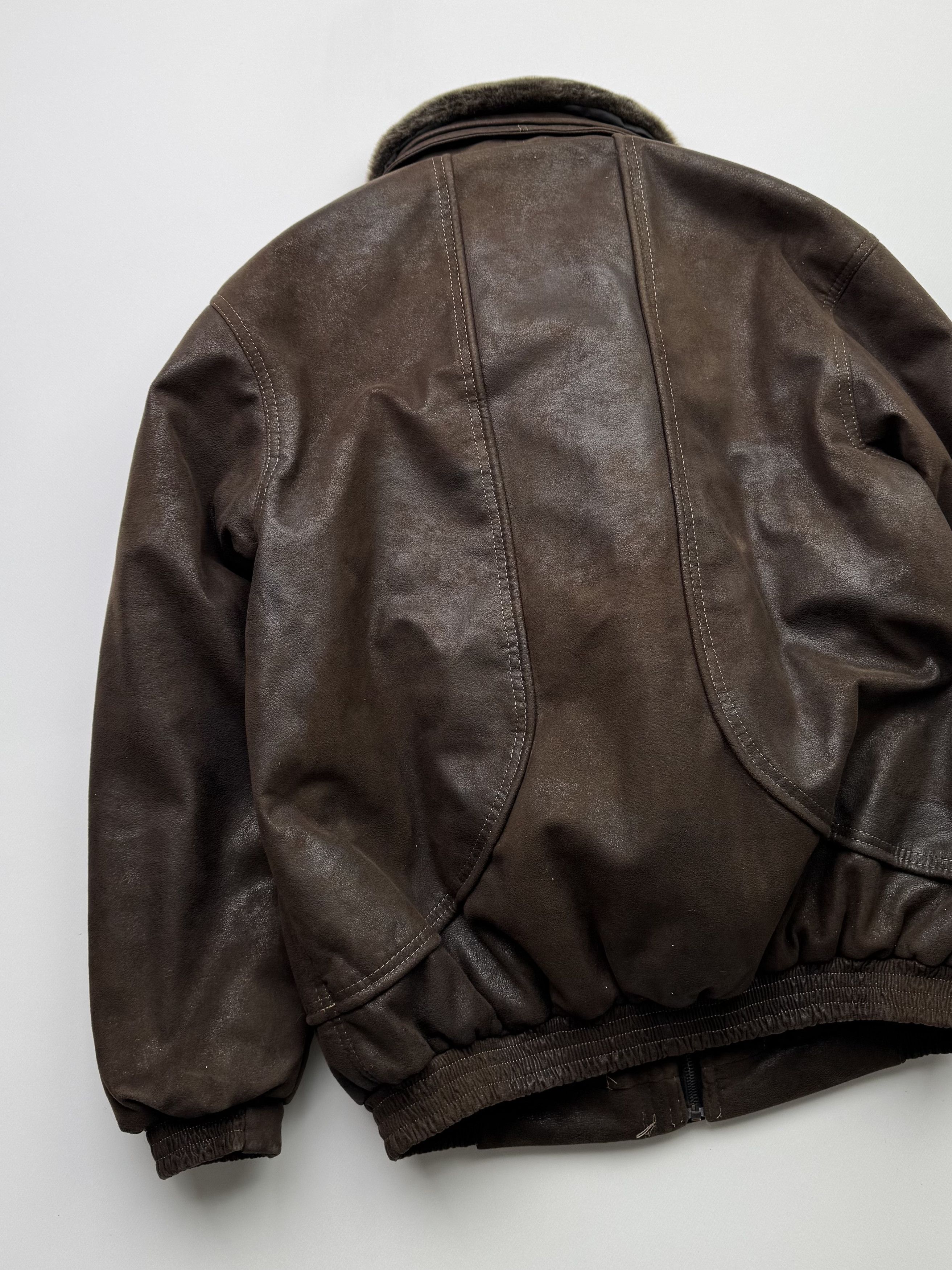 Japanese Brand Vintage Bomber Jacket With Faux Fur Neck B522(V179)E2 Size US XXL / EU 58 / 5 - 11 Thumbnail