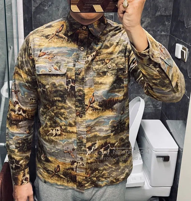 RRL Ralph Lauren RRL Ralph Lauren Beautiful Canvas Hunting Shirt Size US L / EU 52-54 / 3 - 2 Thumbnail