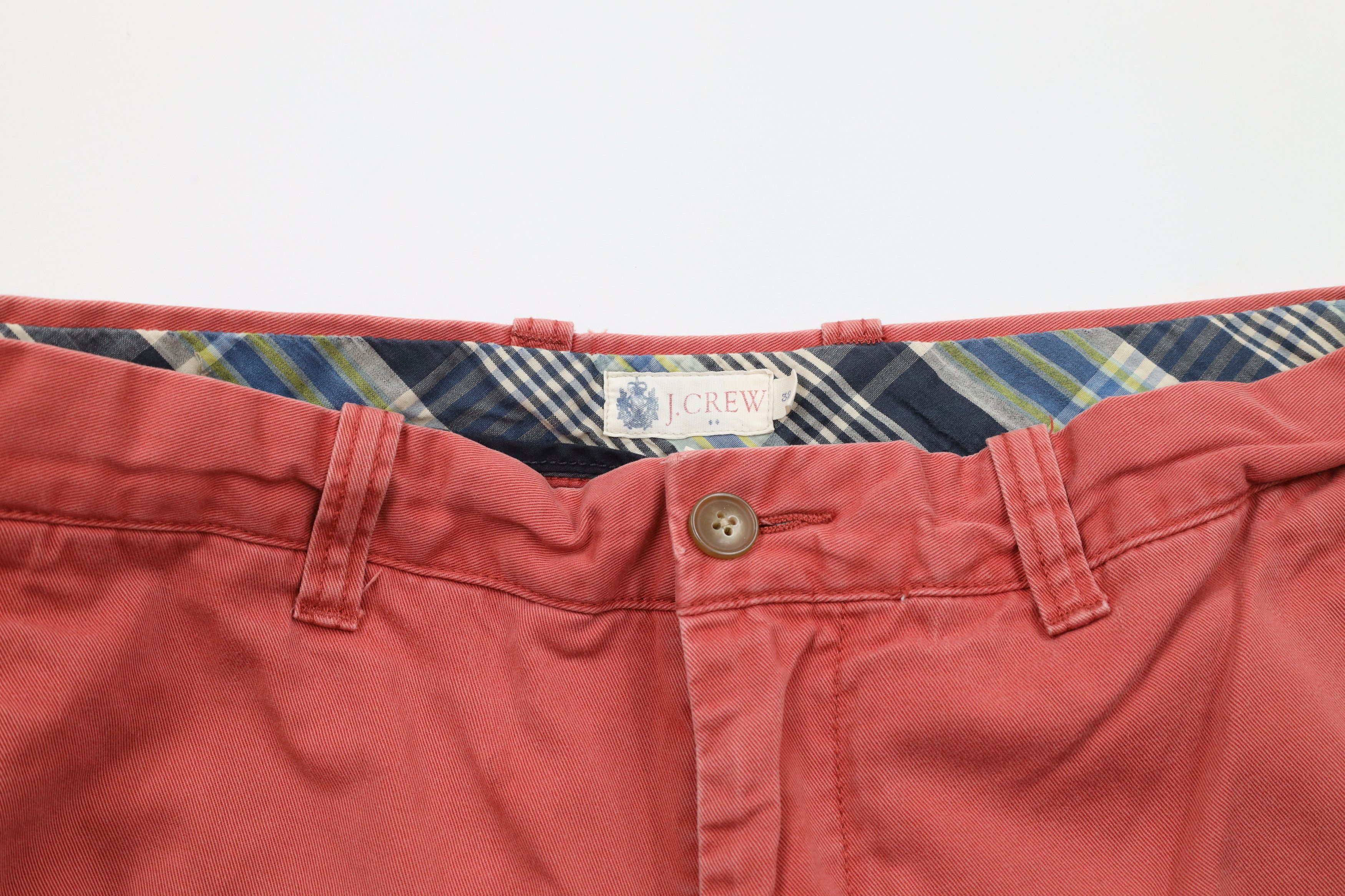 J.Crew × Vintage Vintage J Crew Distressed Above Knee Cotton Chino Shorts Red Size US 32 / EU 48 - 6 Thumbnail