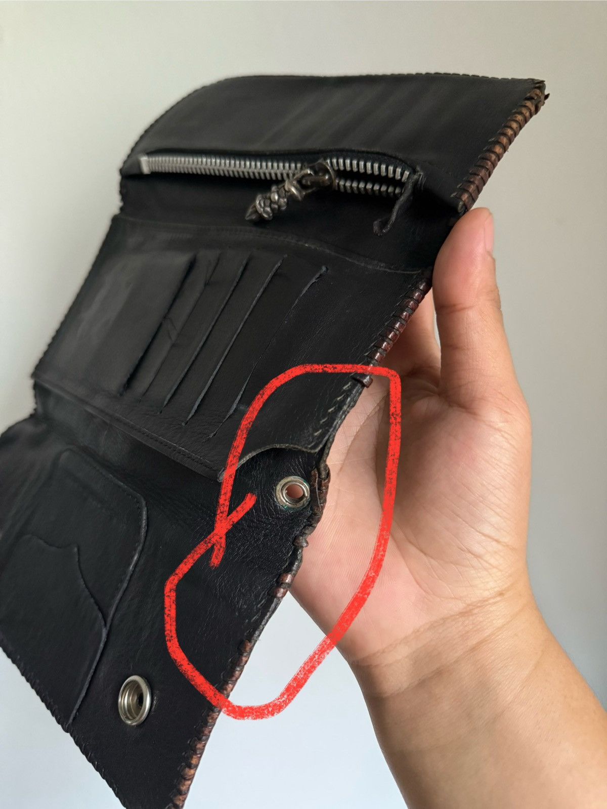 Handmade Godsize Shark Skin Leather with Stingray leather cross Size ONE SIZE - 10 Thumbnail