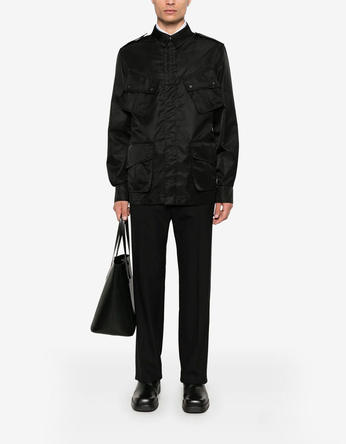 Givenchy Givenchy Black Applique Jacket SIZE 50 Size US L / EU 52-54 / 3 - 5 Thumbnail