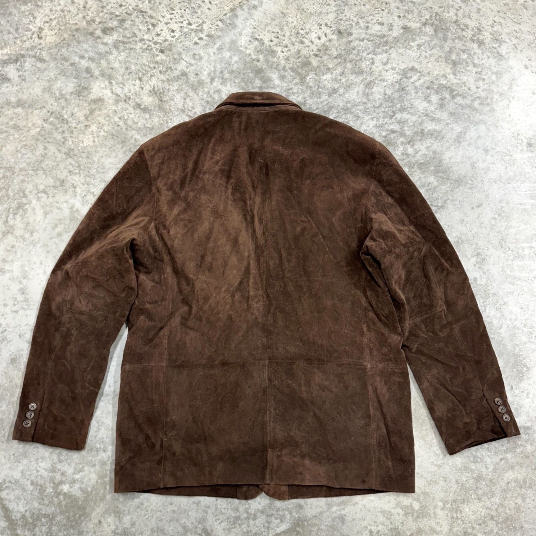 J.Crew VINTAGE J.CREW Blazer Mens Large Oarsman Brown Suede Leather Jacket Sport Coat Size US L / EU 52-54 / 3 - 4 Thumbnail