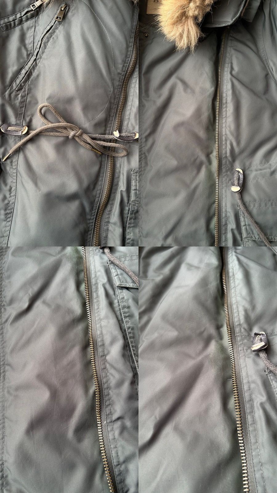 Burberry Burberry Brit Fur Ski Down Nova Check Parka Jacket Size L / US 10 / IT 46 - 14 Thumbnail