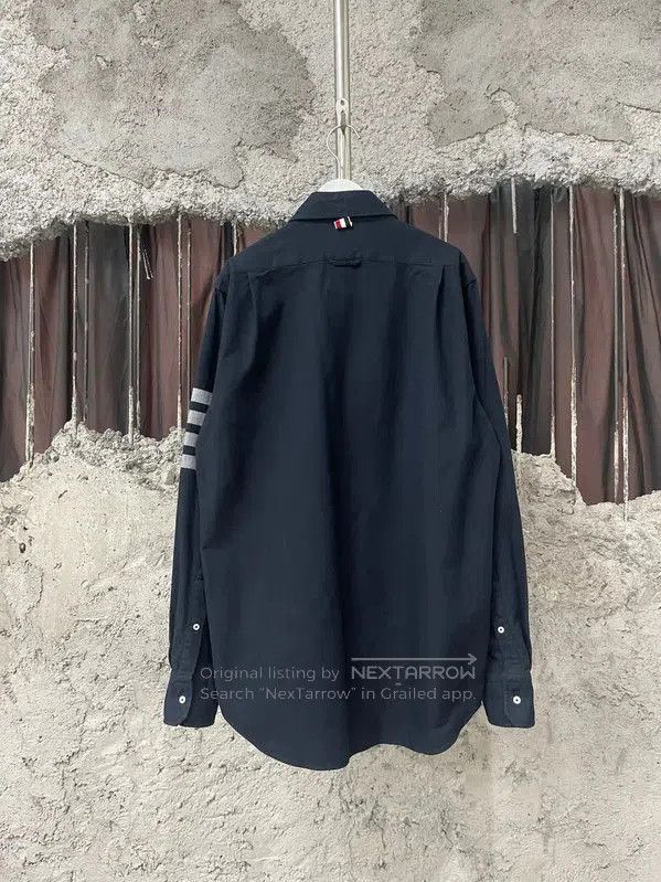 Thom Browne Thom Browne Blue Striped Long Sleeve Shirt . Size US M / EU 48-50 / 2 - 2 Thumbnail
