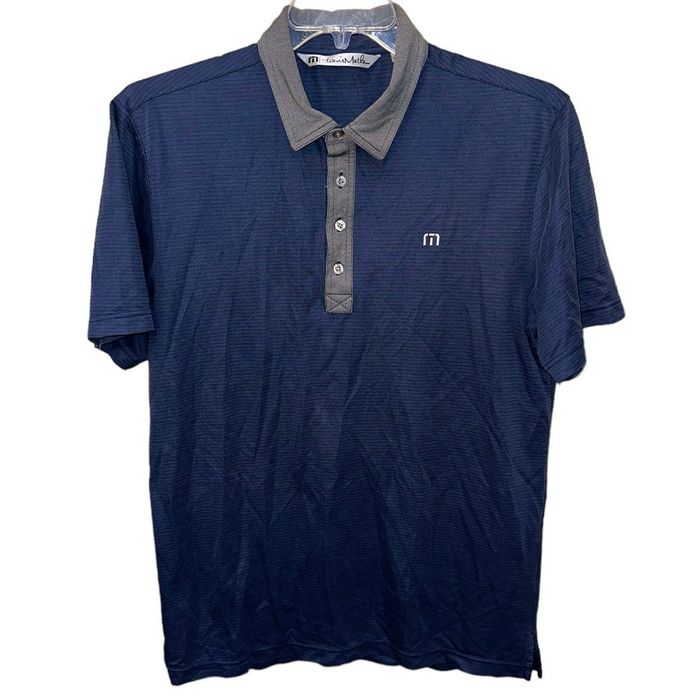 Travis Mathew Men's Travis Matthew Golf Polo Shirt Blue/Grey Size Large ...