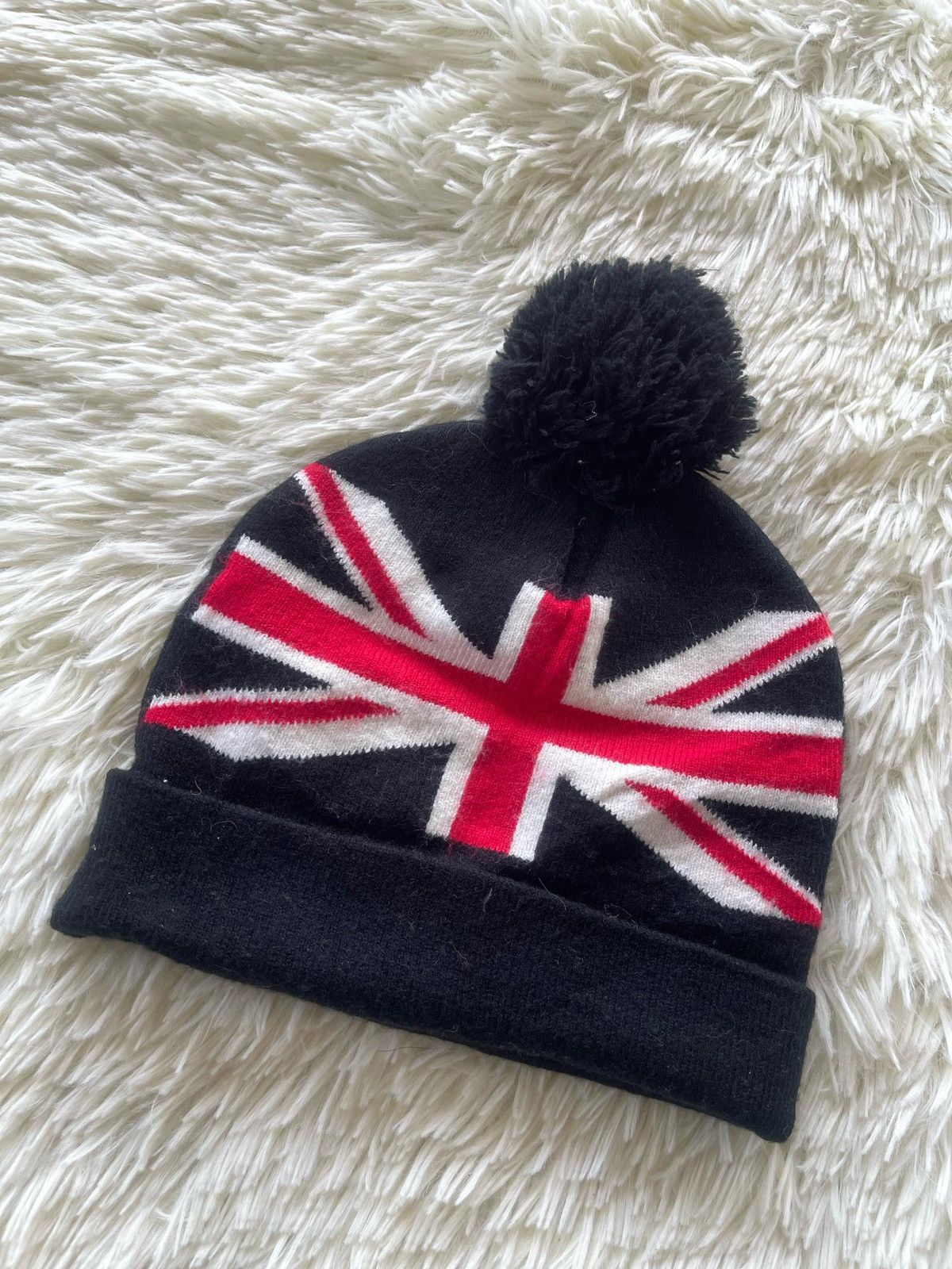 Vintage Union Jack Snow Beanie Hat Size ONE SIZE - 3 Thumbnail