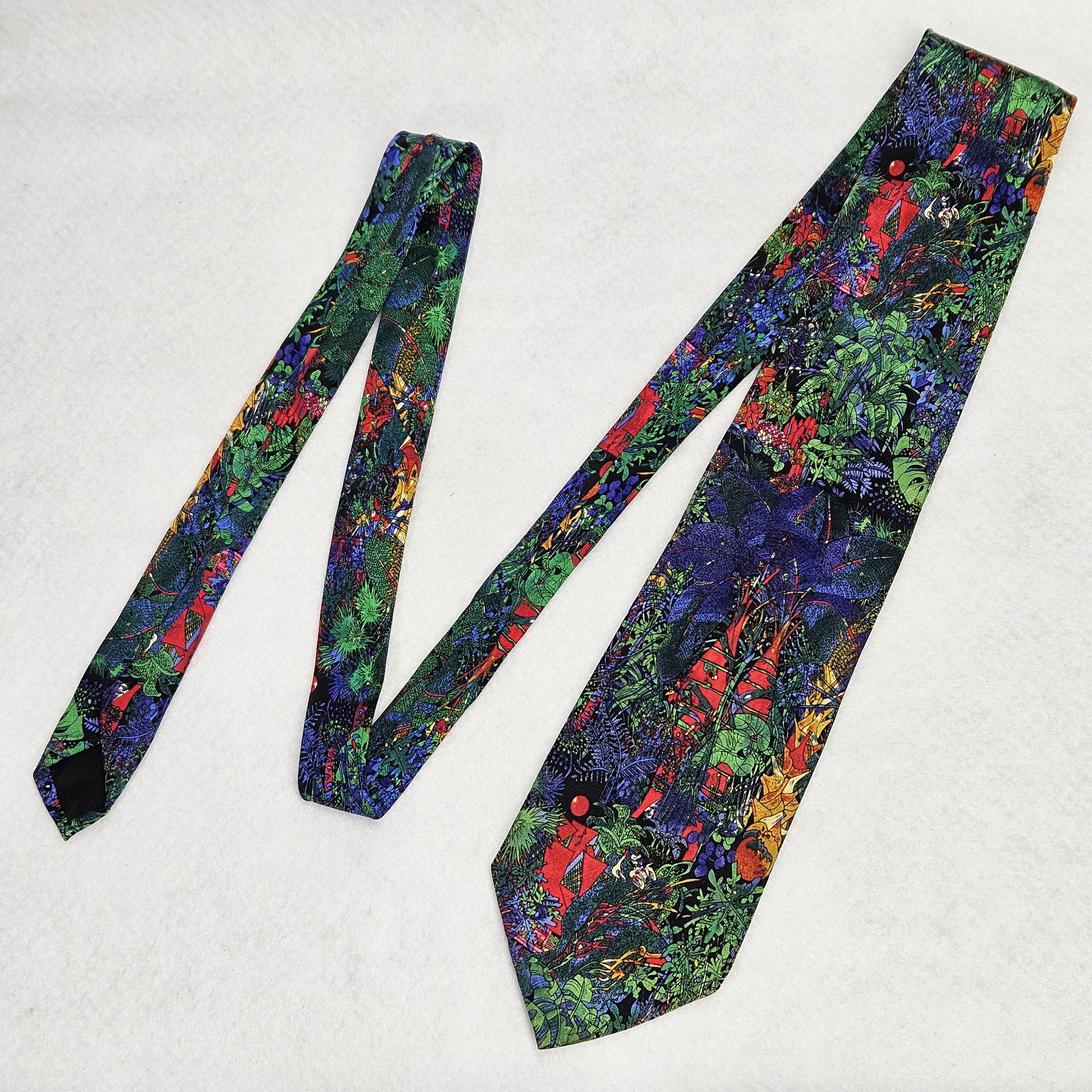 Other Jiang Tiefeng 60x3.5" RARE Necktie Tie 100% Silk Yunnan Size ONE SIZE - 3 Thumbnail