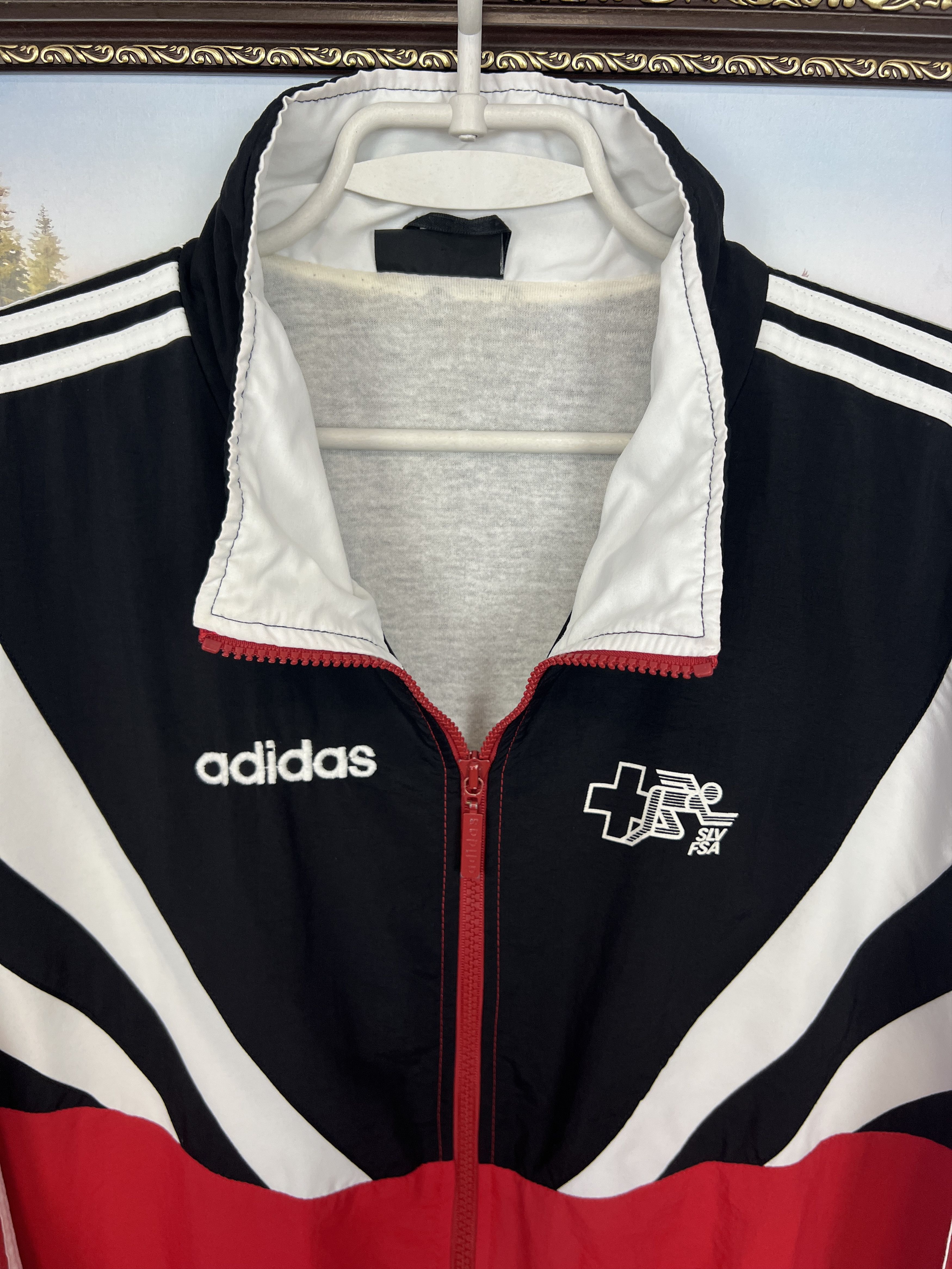 Adidas Vintage 90's Switzerland Football Jacket Soccer Track Top Size US XL / EU 56 / 4 - 3 Thumbnail