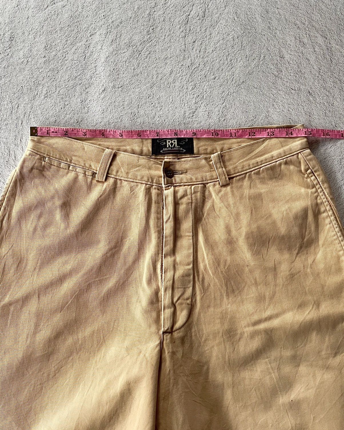 RRL Ralph Lauren 90s RRL Khaki Chino Wide Leg Fit Size US 30 / EU 46 - 11 Thumbnail