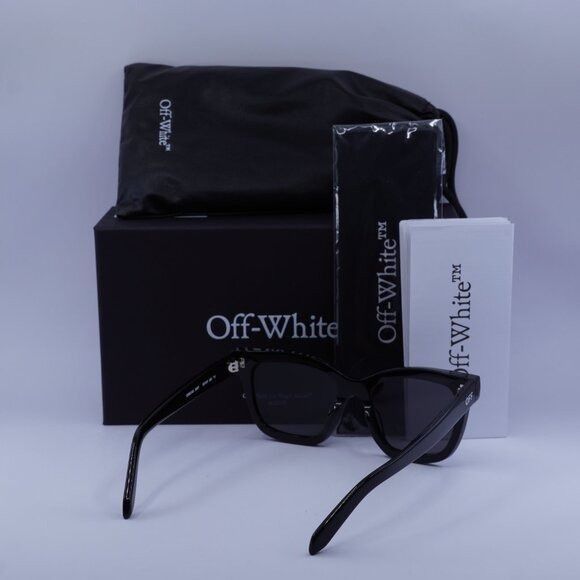 Off-White Off-White OERI143 LINCOLN 1007 Sunglasses Black Square Frame Size ONE SIZE - 10 Thumbnail