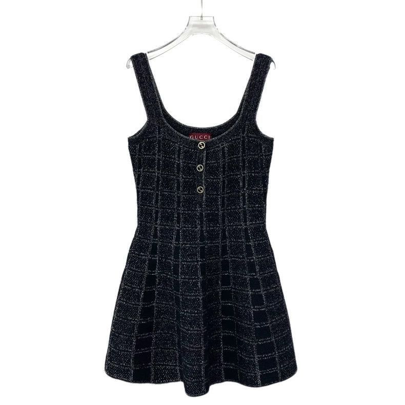 Gucci black sleeveless wool woven dress by Gucci-dmc-2508 Size M / US 6-8 / IT 42-44 - 1 Thumbnail