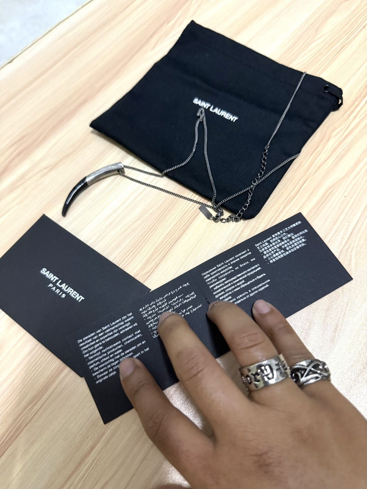Saint Laurent Paris Saint Laurent horn mombasa pendant necklace Size ONE SIZE - 4 Thumbnail