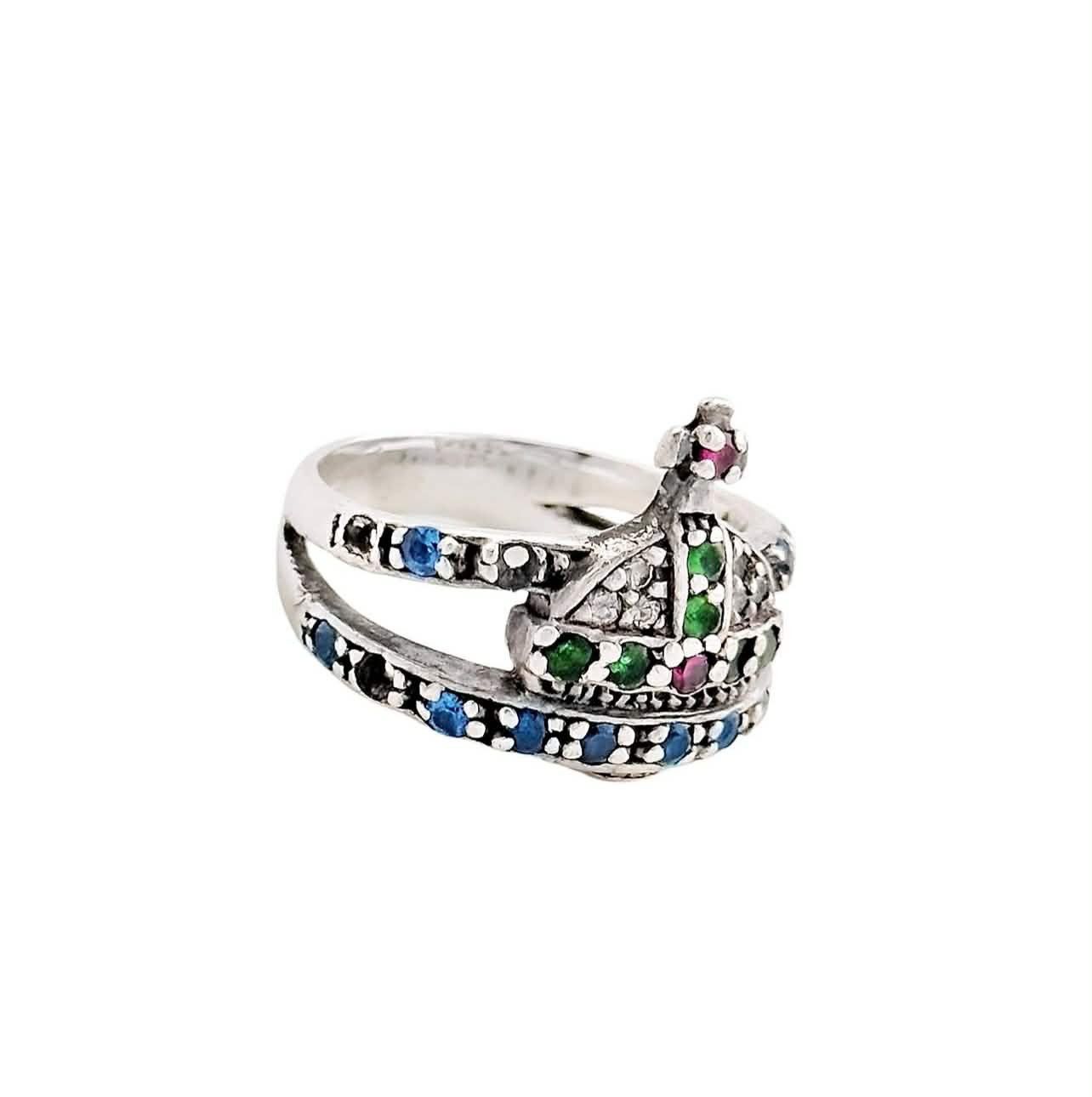 Vivienne Westwood Vivienne Westwood Multi-colour mini orb ring S925 Size ONE SIZE - 4 Thumbnail
