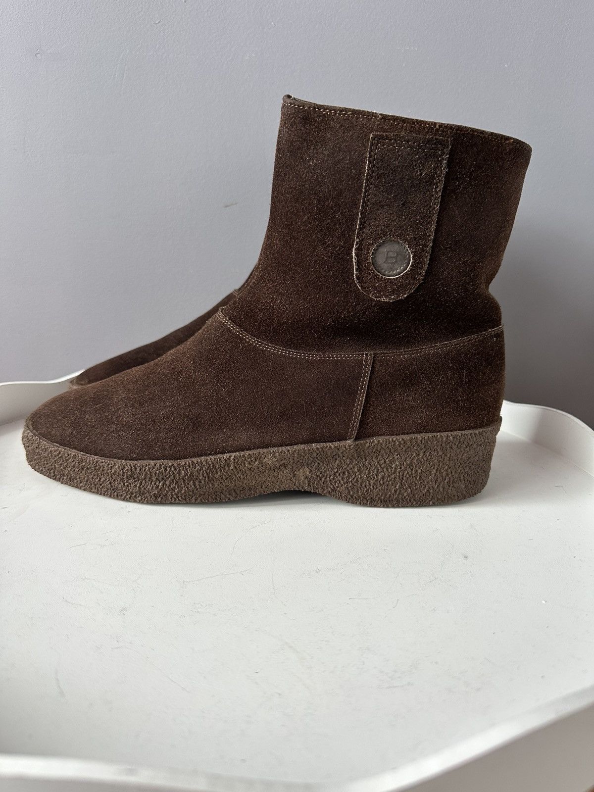 Bally Bally Suisse Shearling Fur Suede Brown Ankle boots shoes Size US 9 / EU 42 - 2 Thumbnail
