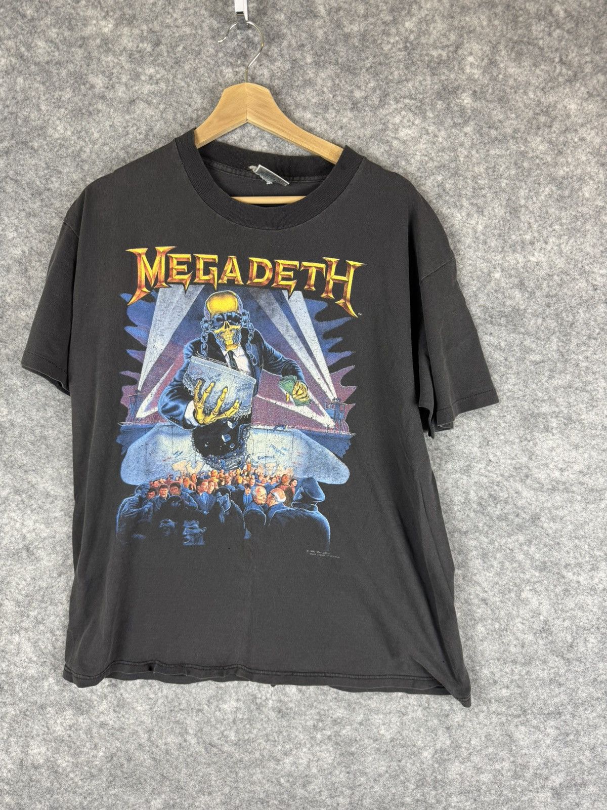 Band Tees Vintage Megadeth Tshirt XL Concert Berlin Wall Tour Music Size US L / EU 52-54 / 3 - 1 Thumbnail