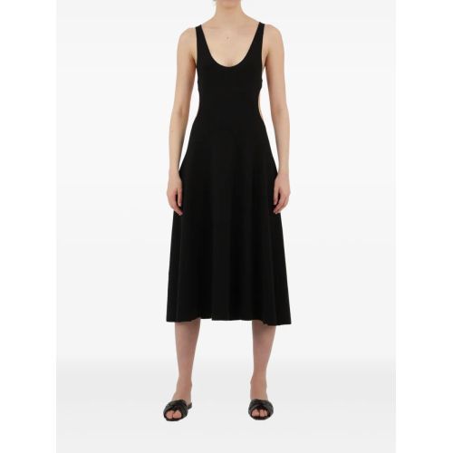 Saint Laurent Paris o1y0126 Midi Dress in Black Size S / US 4 / IT 40 - 1 Thumbnail