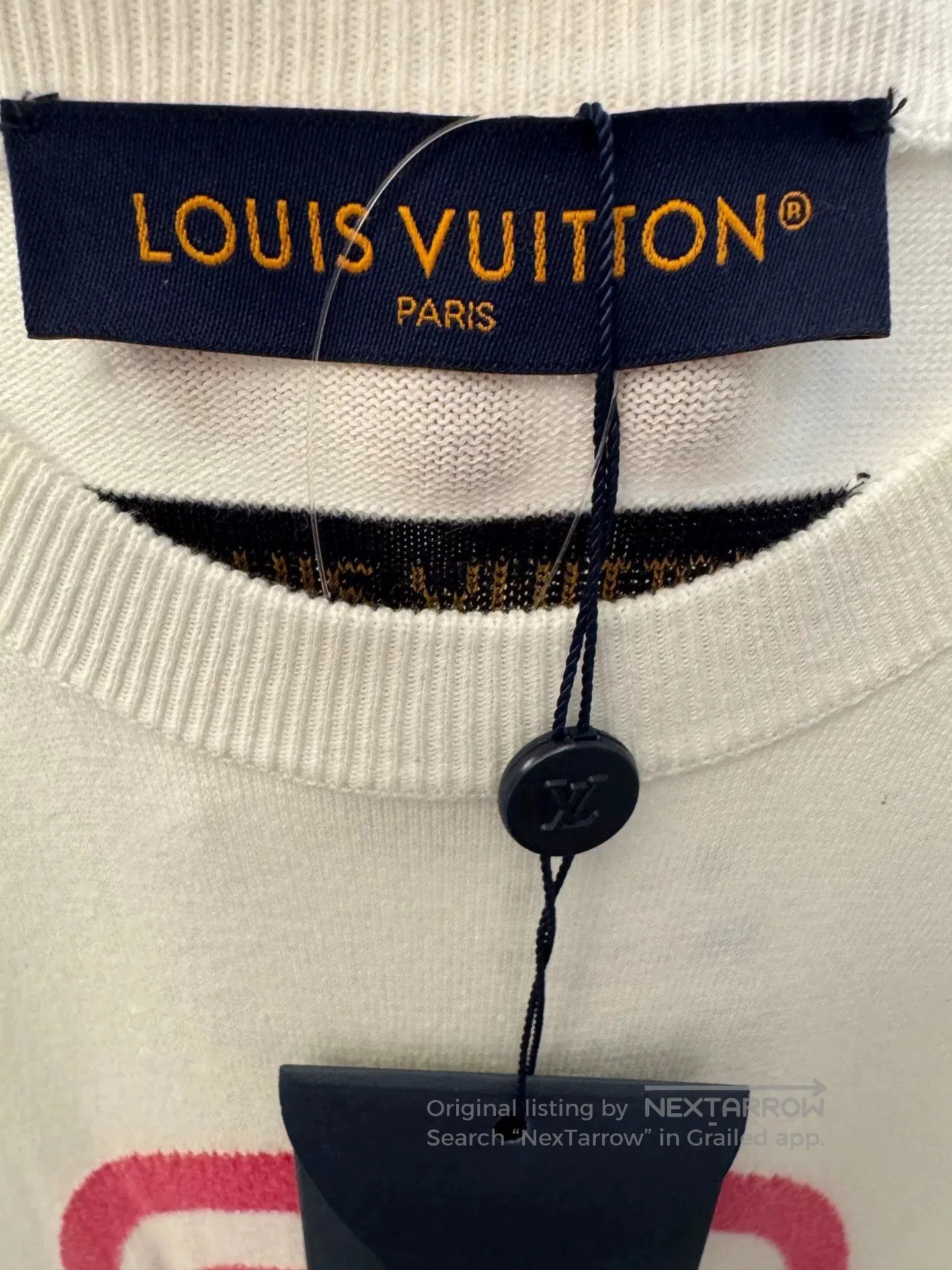 Louis Vuitton Louis Vuitton White Logo Knit T-Shirt XS. Size XS / US 0-2 / IT 36-38 - 3 Thumbnail