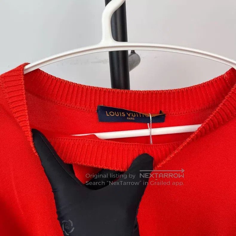 Louis Vuitton Louis Vuitton Pin-embroidered logo knit short sleeve Size US XL / EU 56 / 4 - 4 Thumbnail