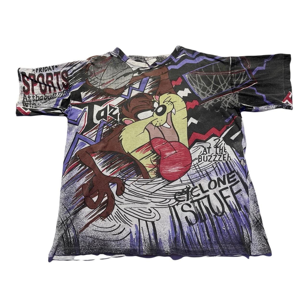 Vintage × Warner Bros Vintage Taz Dunking Basketball Looney Tunes T-Shirt Size US L / EU 52-54 / 3 - 1 Thumbnail