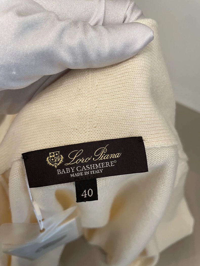 Loro Piana LORO PIANA White cashmere cardigan Size M / US 6-8 / IT 42-44 - 4 Thumbnail
