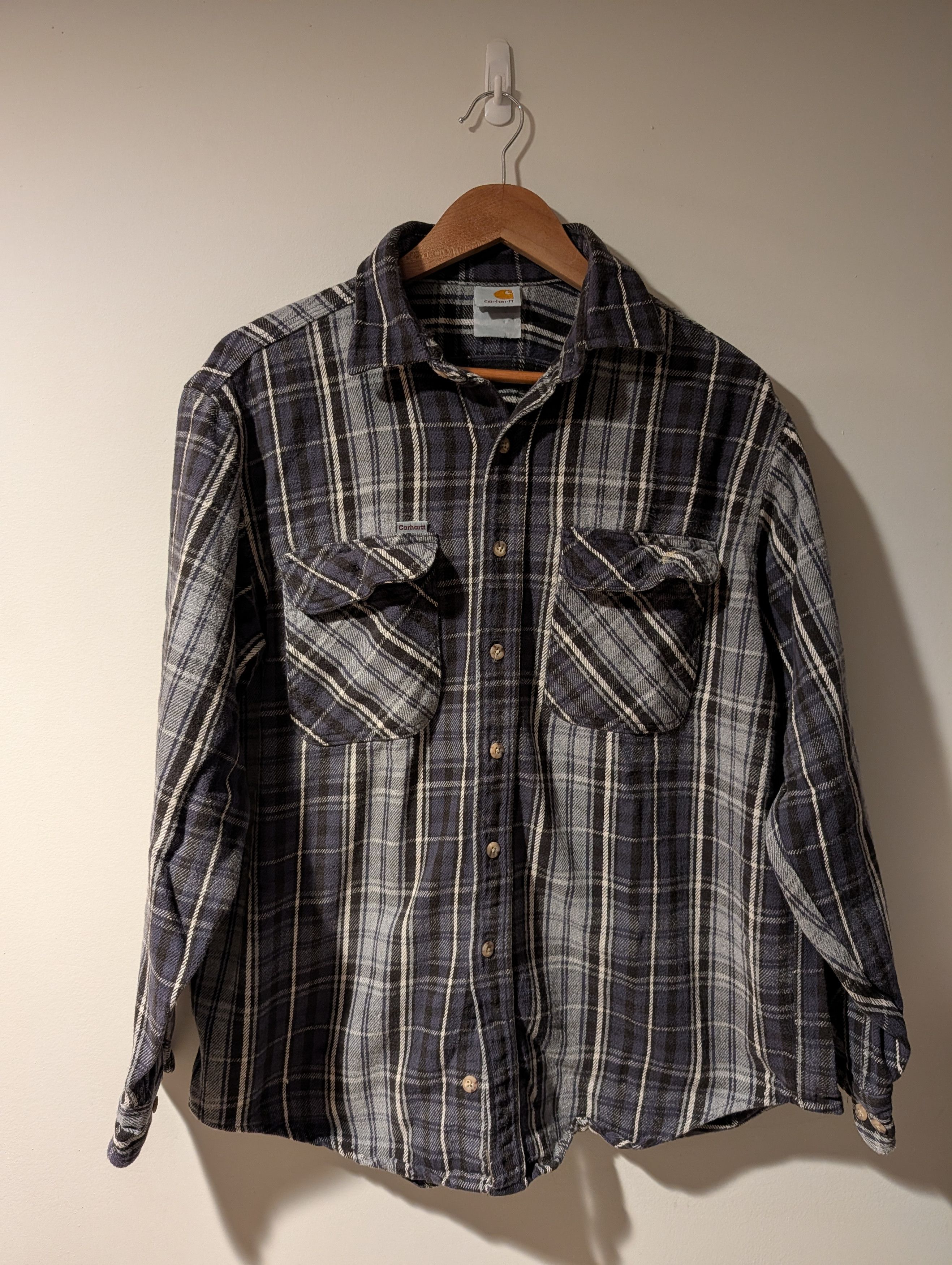 Carhartt Vintage Y2K Carhartt Heavy Weighted Flannel Large Shirt Size US L / EU 52-54 / 3 - 1 Thumbnail