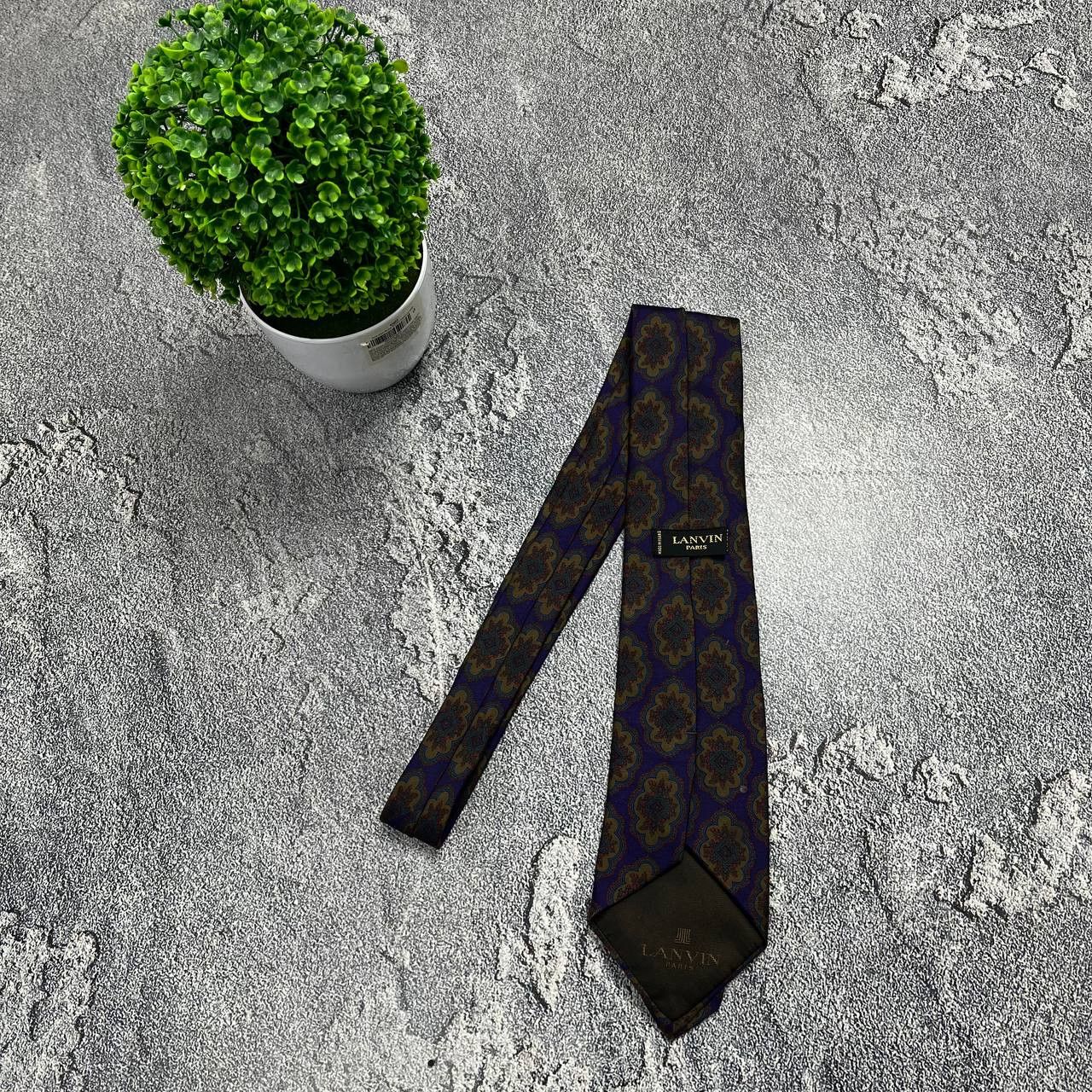 Lanvin Lanvin Paris Men's Floral Bron Tie 100% SILK Made in France Size ONE SIZE - 1 Thumbnail