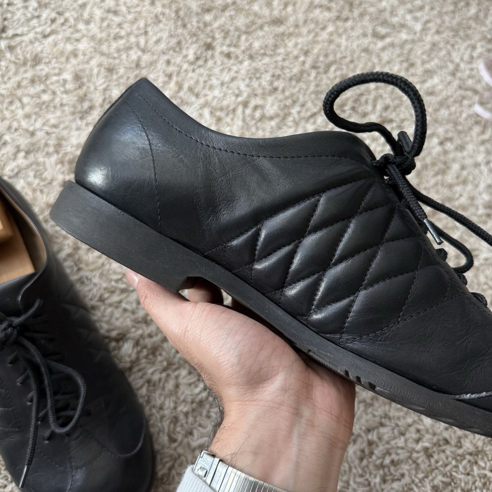 Dries Van Noten RARE Dries Van Noten Quilted Black Leather Dress Shoes 11.5 Size US 11.5 / EU 44-45 - 10 Thumbnail