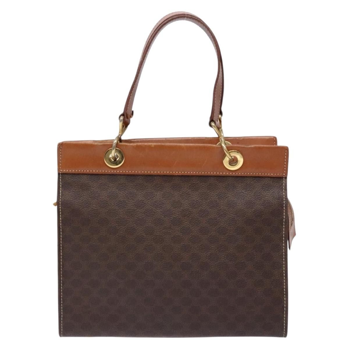 Celine CELINE Macadam Canvas Hand Bag Pvc Leather Brown Gold Size ONE SIZE - 2 Thumbnail