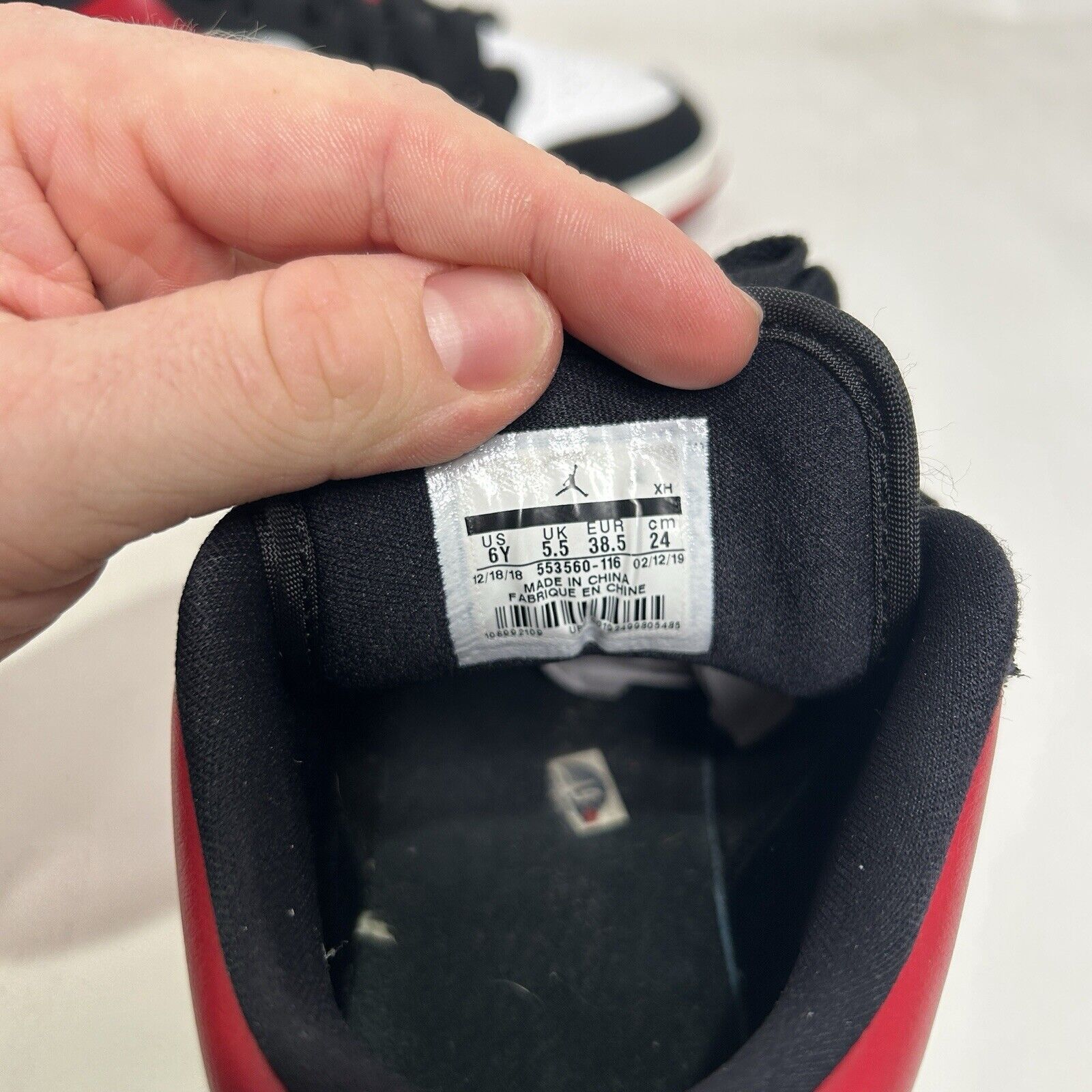 Nike Nike Shoes Air Jordan 1 Low Retro GS “Black Toe” 2024 Size US 7.5 / IT 37.5 - 8 Thumbnail
