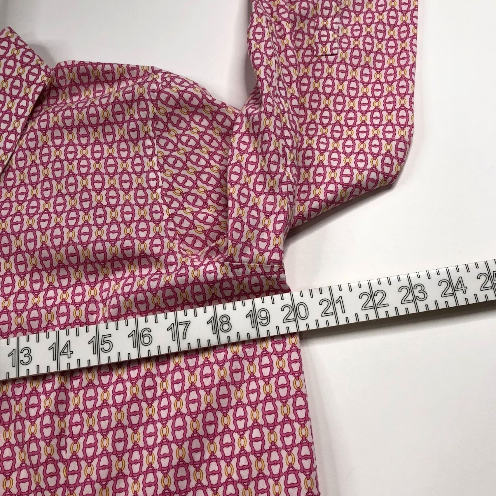 Talbots Talbots Petite 10 Shirt Pink Long Sleeve Button-Up VTG Chain Link Casual Womens 10P MINT Size L / US 10 / IT 46 - 6 Thumbnail