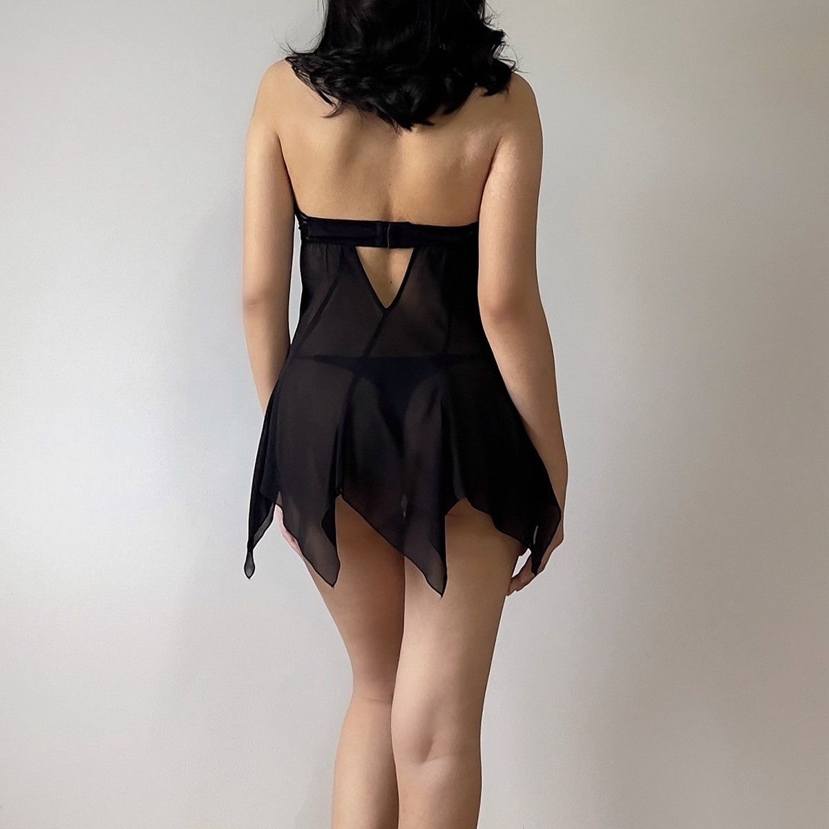Victoria's Secret Victoria’s Secret Black Chiffon Slip Dress/Top (S–M) Size M / US 6-8 / IT 42-44 - 7 Thumbnail