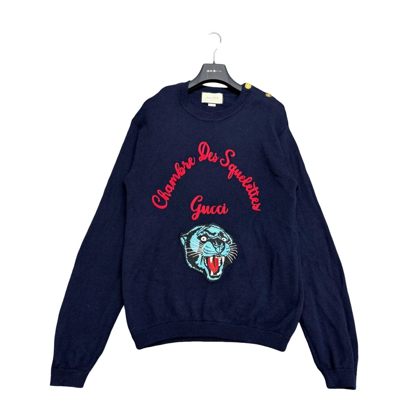 Gucci Gucci Panther Embroidered Sweater Size M Size US M / EU 48-50 / 2 - 1 Thumbnail