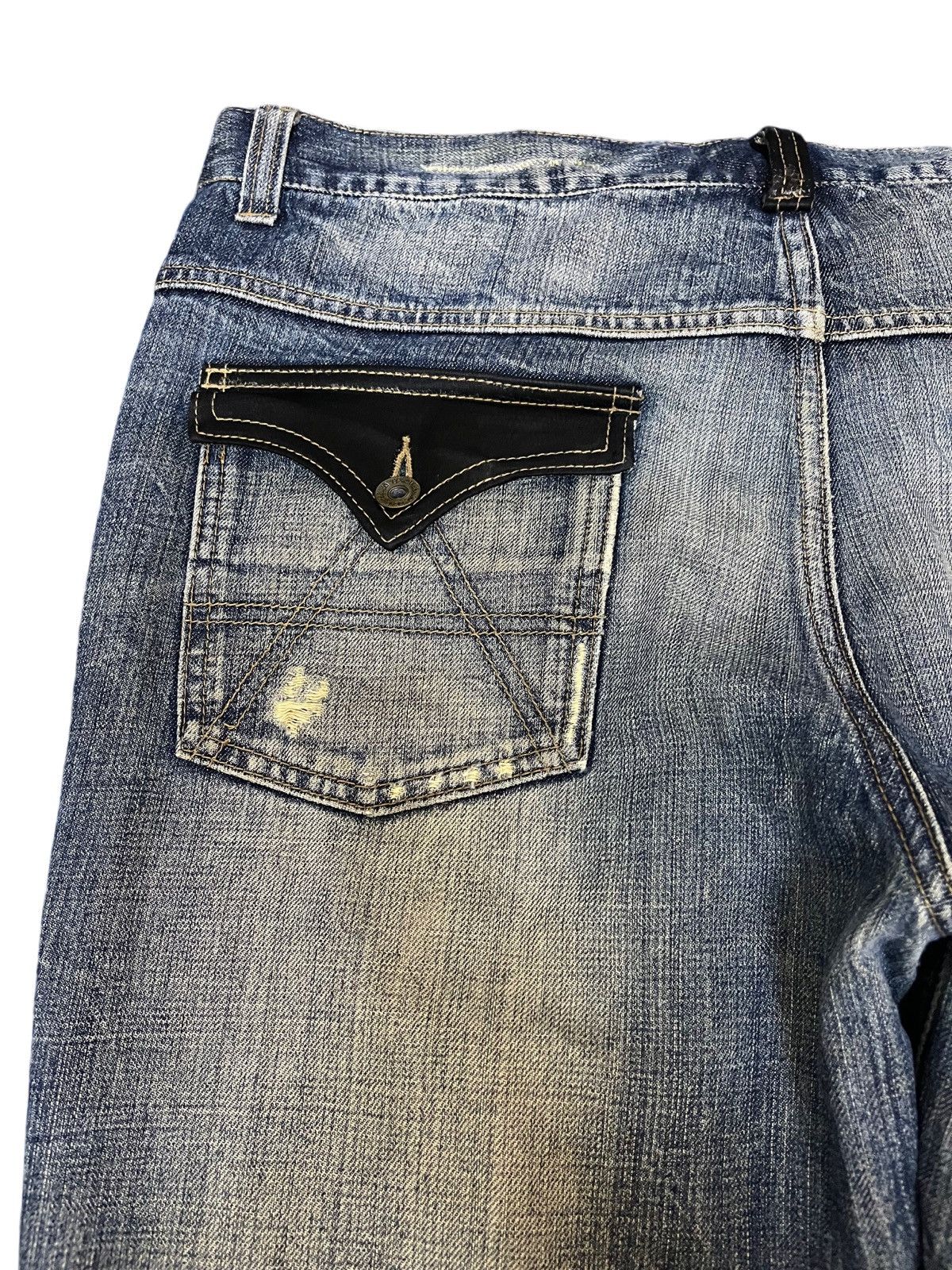 20471120 × Life's a Beach Vintage Beach Sound Flare Distressed Denim Size US 38 / EU 54 - 8 Thumbnail
