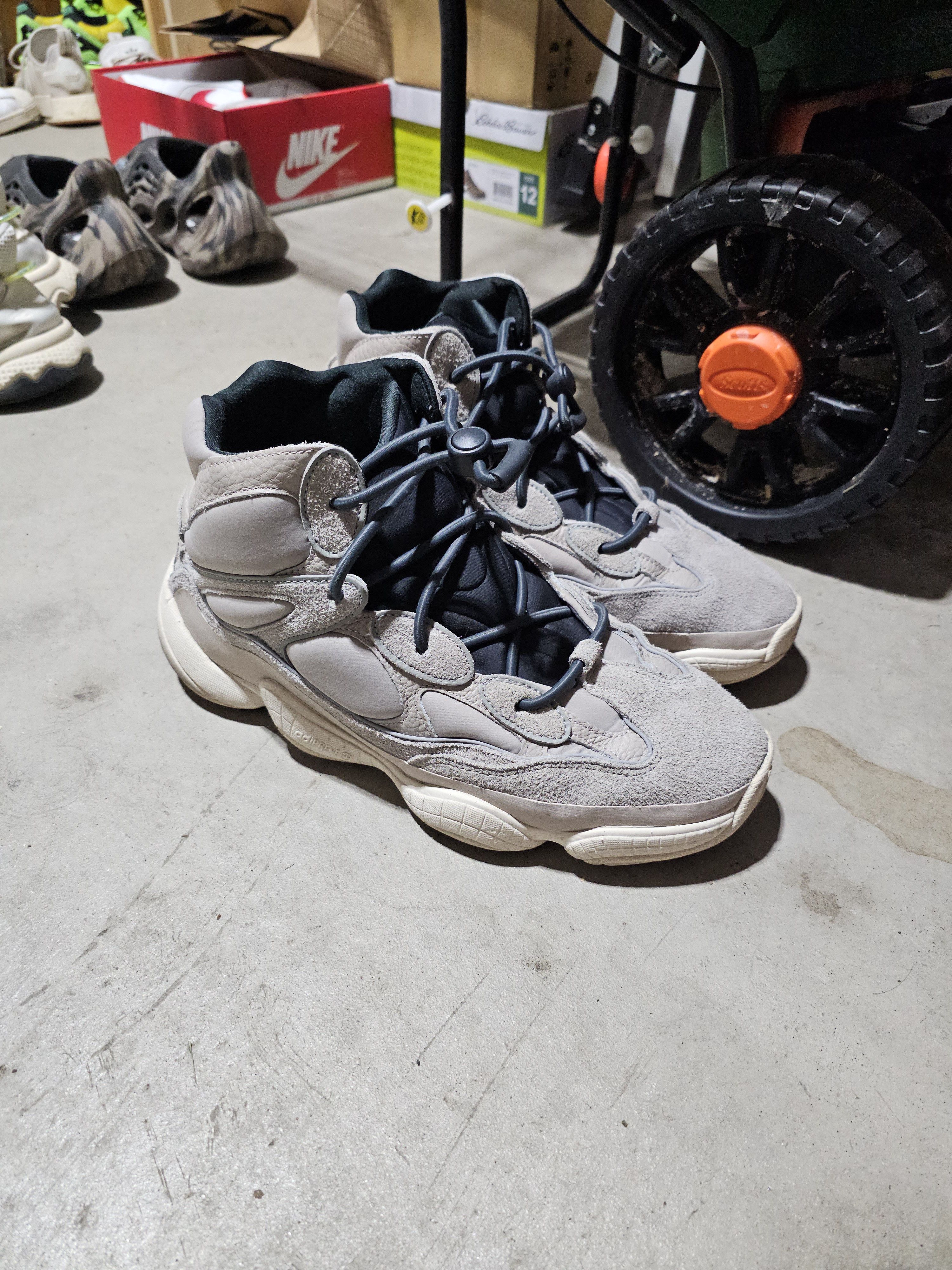 On Feet 500 High Slate Giày Adidas Yeezy 500 High 'Slate' FW4968