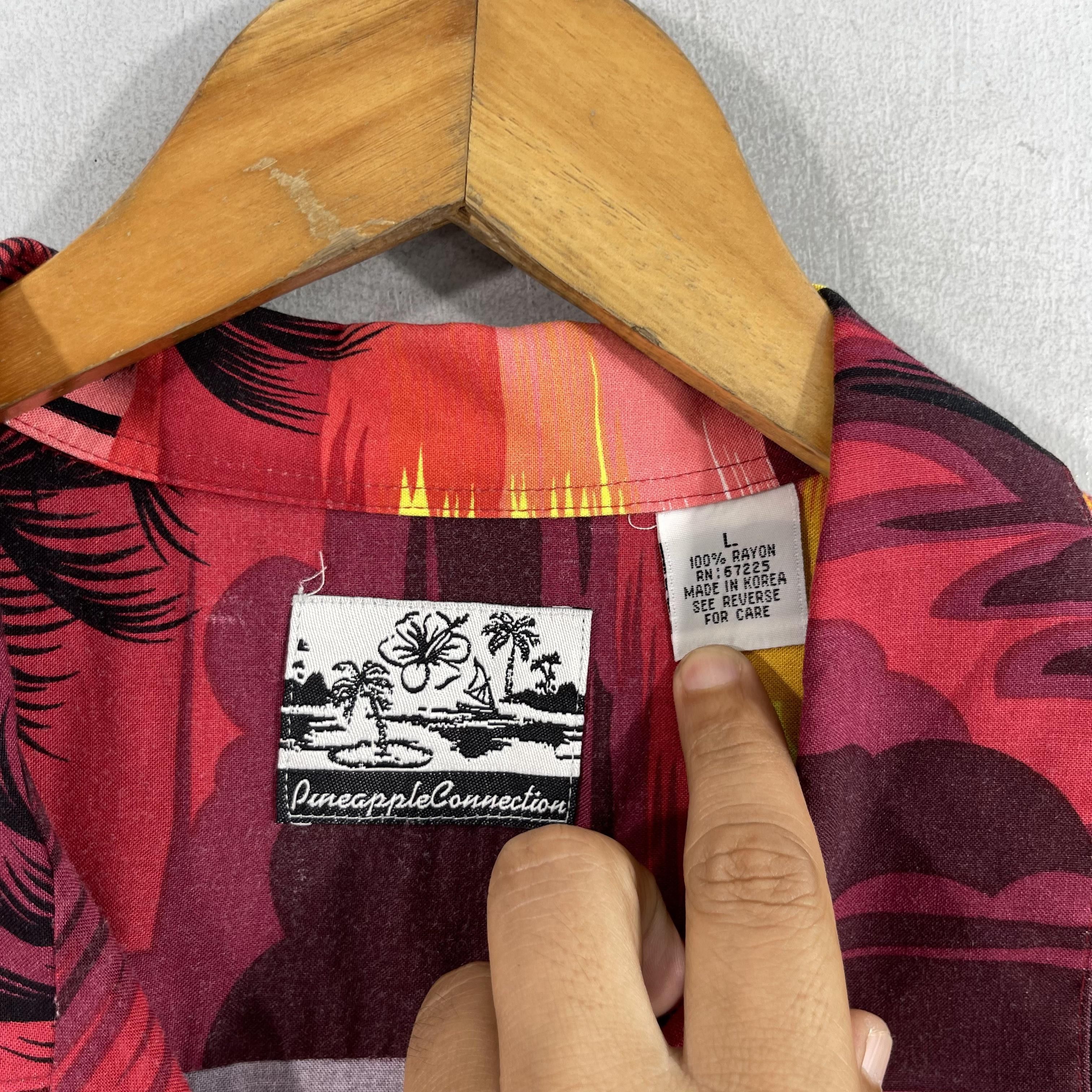 Japanese Brand × Vintage Vintage 90s Hawaiian Coconut Tree Aloha Beach Button Up Size US L / EU 52-54 / 3 - 7 Thumbnail