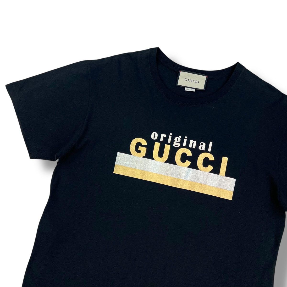 Gucci Gucci Original Gold Print T Shirt Size US M / EU 48-50 / 2 - 1 Thumbnail