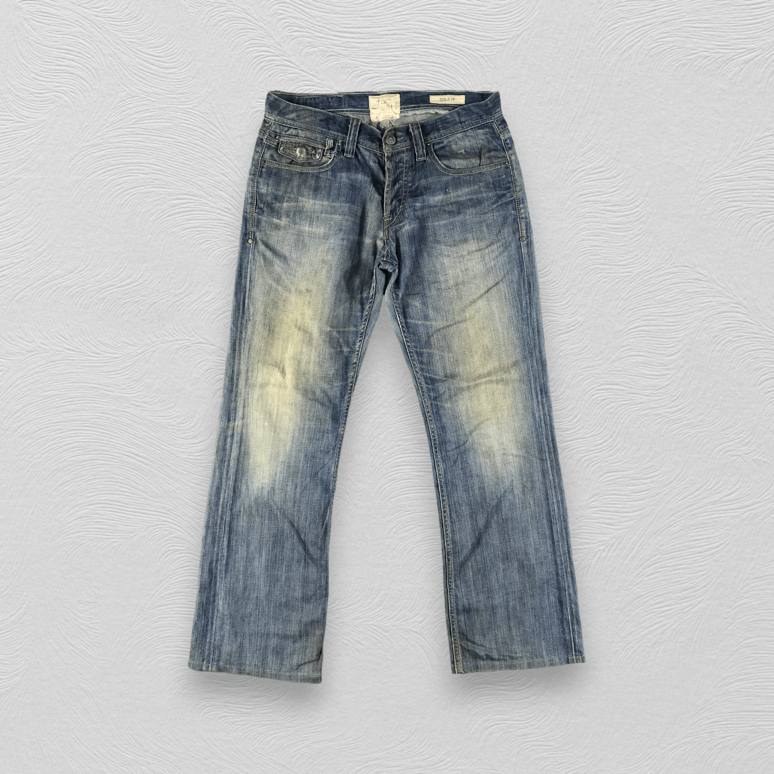 Taverniti Rod 19 Taverniti Jeans Faded Blue Denim KJ1908 Size US 33 - 1 Thumbnail