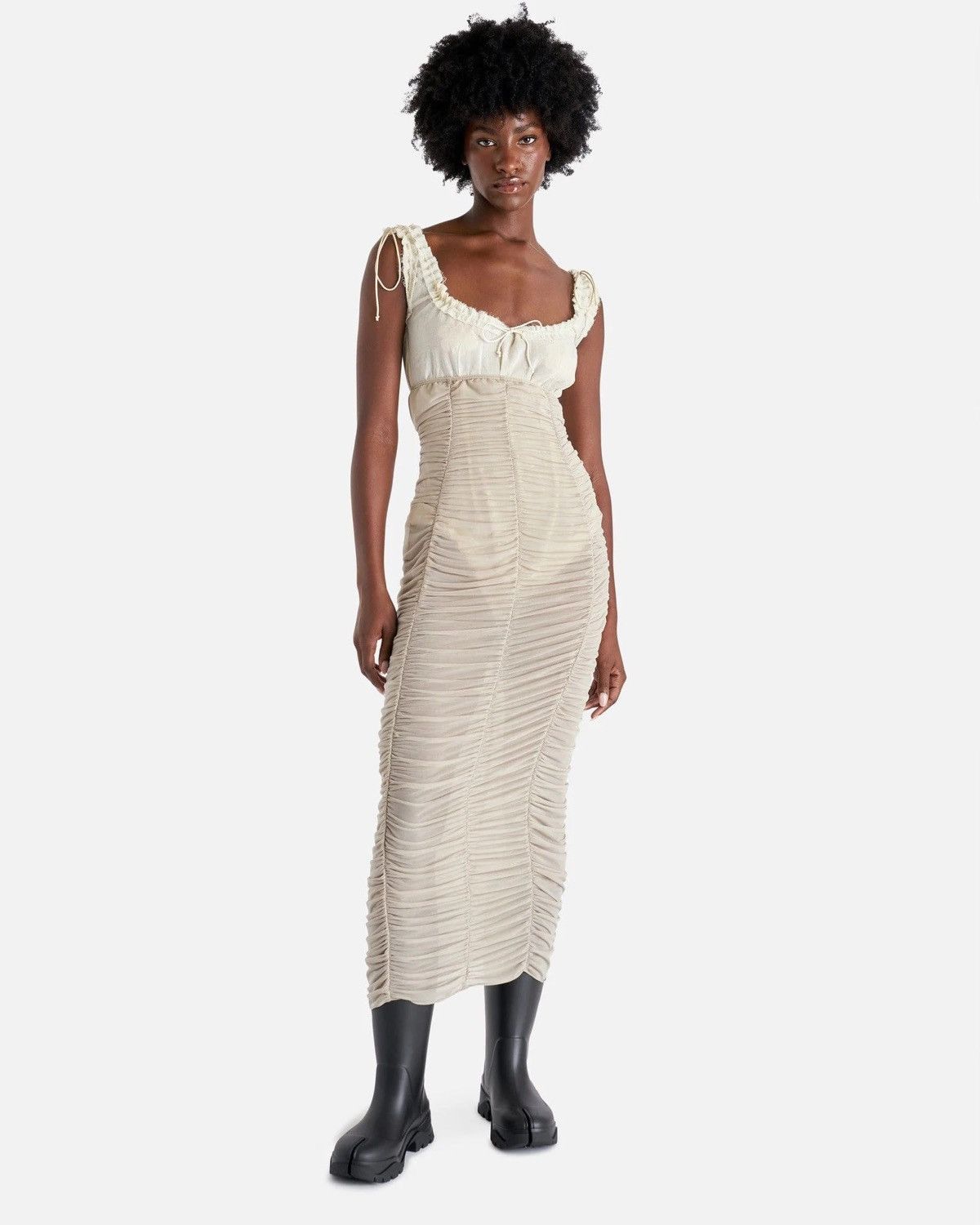 Elena Velez Elena Velez Parlour Ruched Dress / Skirt Size XS / US 0-2 / IT 36-38 - 4 Thumbnail