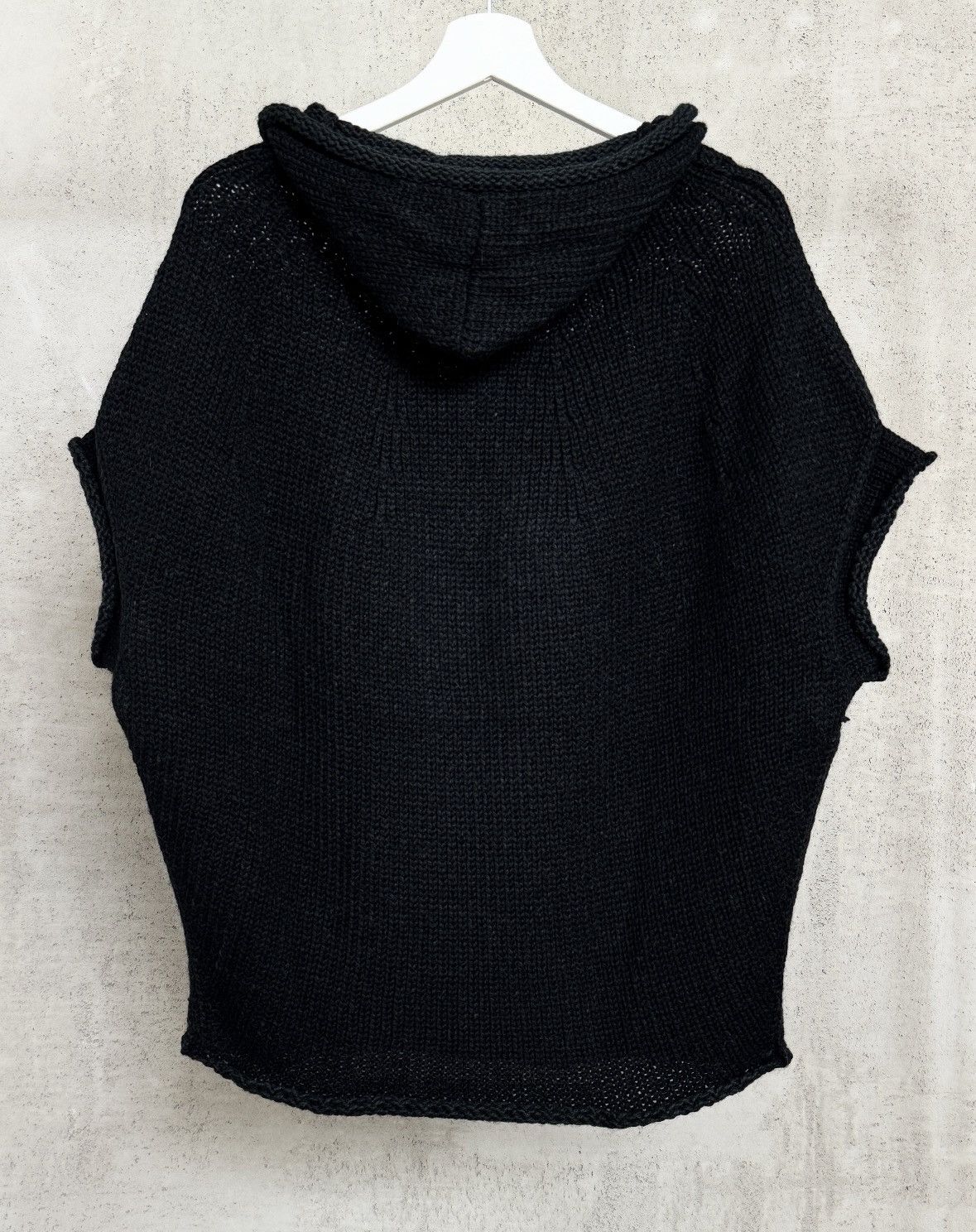 Yohji Yamamoto Yohji Yamamoto Hooded Knit Poncho Vest mid 90’s Size L / US 10 / IT 46 - 2 Thumbnail