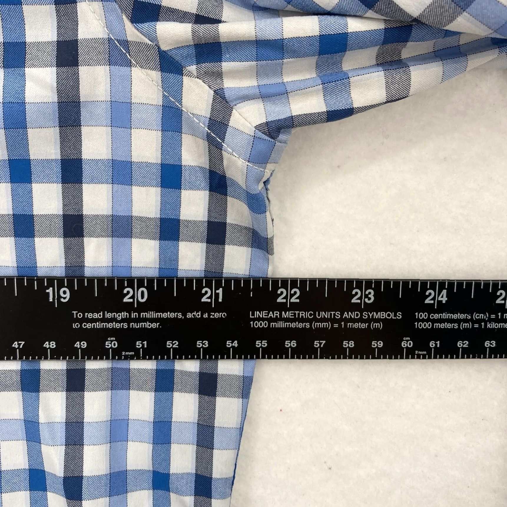 UNTUCKit UNTUCKit Shirt Mens Medium Blue Plaid Slim Fit Long Sleeve Button-Down Stretch Size US M / EU 48-50 / 2 - 7 Thumbnail
