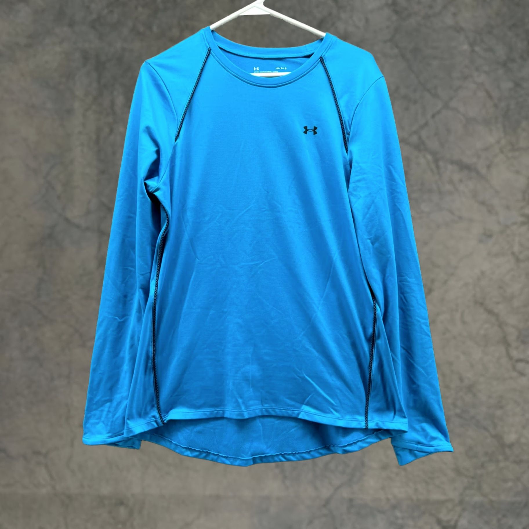 Under Armour VINTAGE Under Armour Sweatshirt Men L Light Blue Athletic ColdGear PUllover Logo Pattern Solid Size US L / EU 52-54 / 3 - 1 Thumbnail