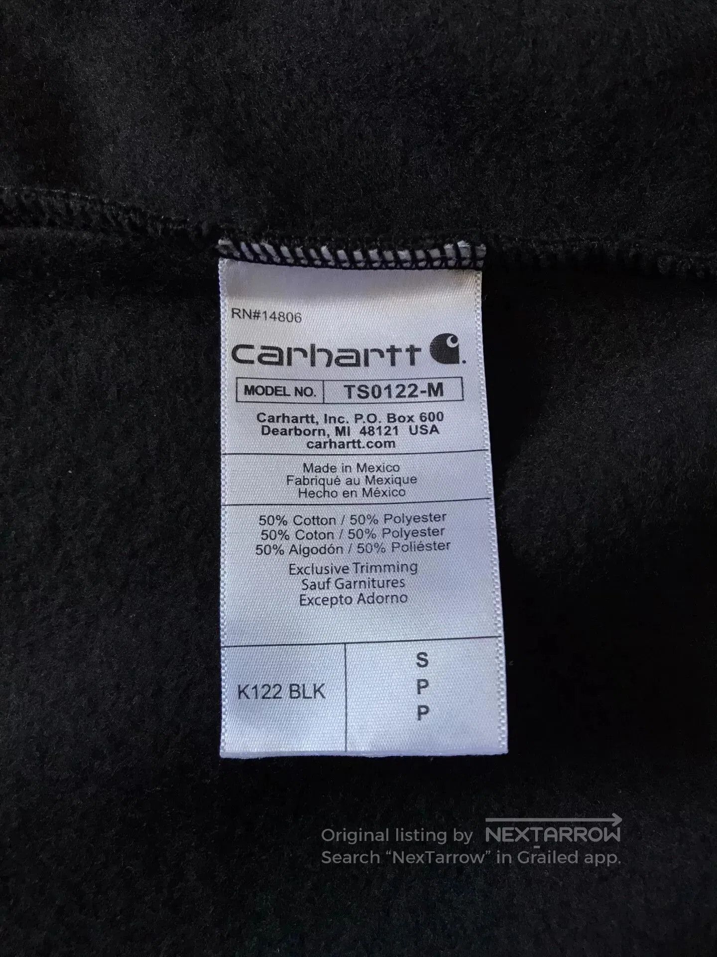 Carhartt Carhartt K122 Black Hooded Zip Sweatshirt. Size US S / EU 44-46 / 1 - 8 Thumbnail