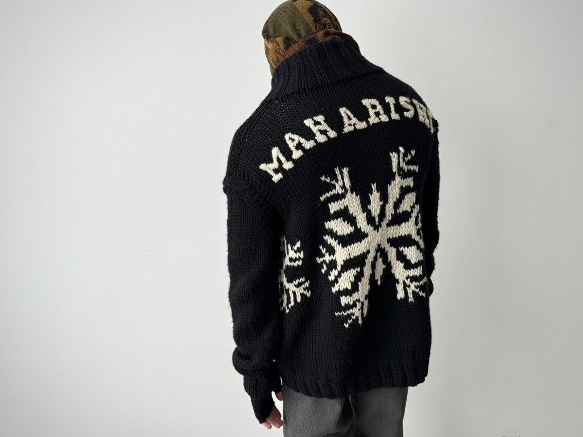 Maharishi Vintage 2000s Maharishi Heavy Knit Wool Cardigan Size US M / EU 48-50 / 2 - 2 Thumbnail