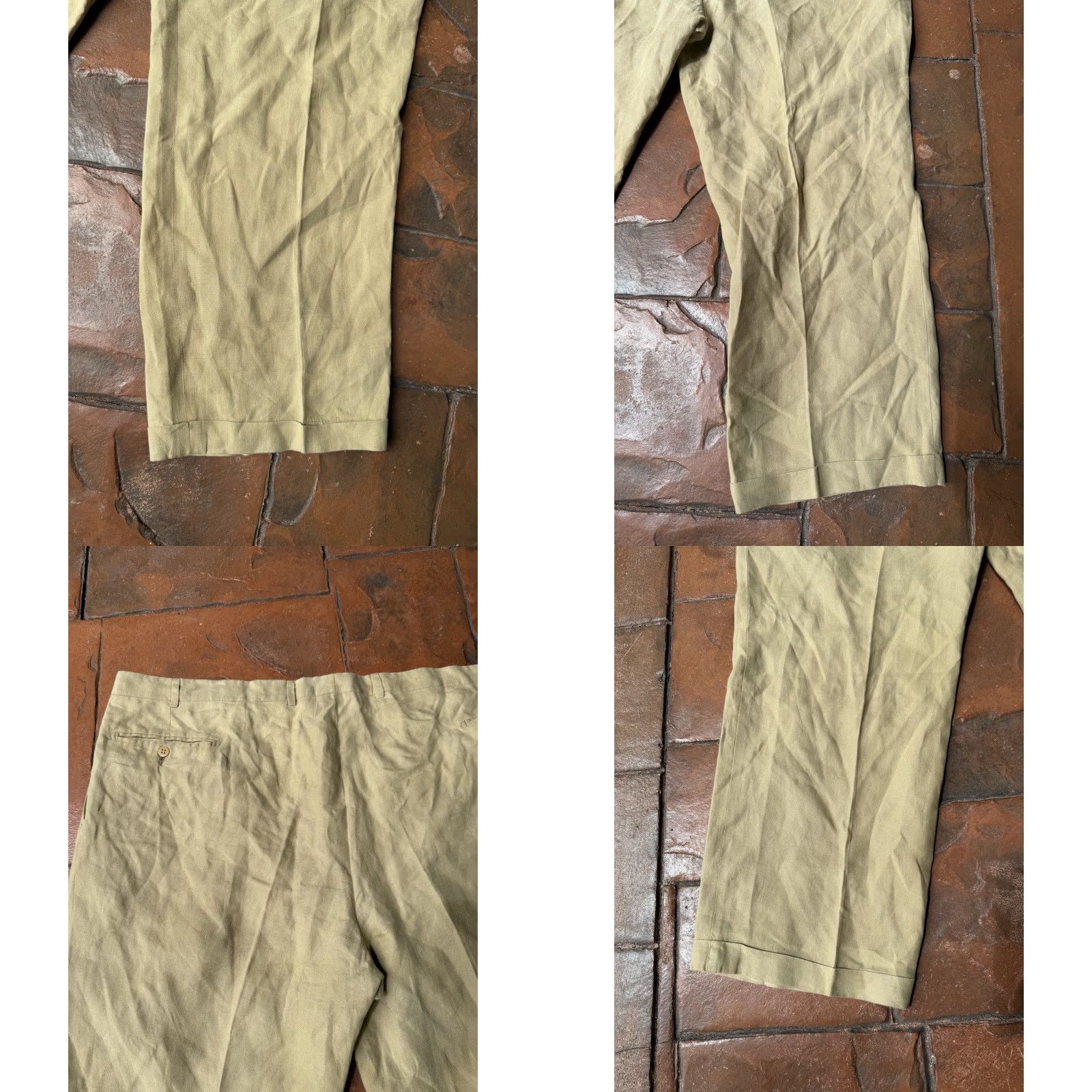 Ermenegildo Zegna VINTAGE Ermenegildo Zegna Pure Linen Dress Pants Mens 46x27 Beige Linen Dress Pants Mens 46 27 Straight Cuffed Zegna Pants Size US 30 / EU 46 - 8 Thumbnail