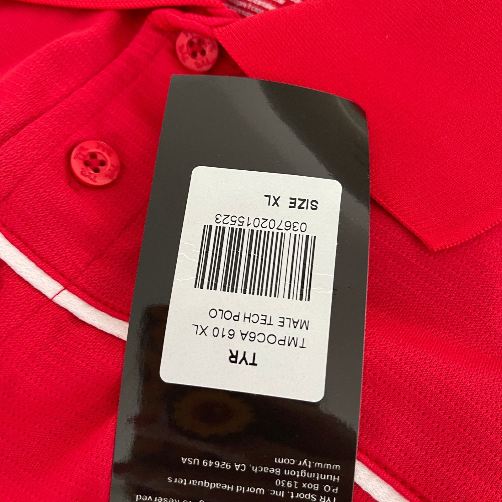 Other TYR Apparel Tech Polo Shirt - Red Textured - Size XL - $44 Size US XL / EU 56 / 4 - 5 Thumbnail